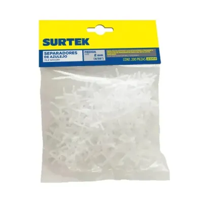 Set 200 Separadores De Baldosas 2.5 Mm Surtek Reutilizables