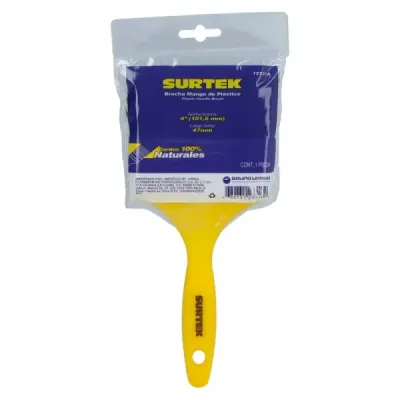 Brocha Para Pintar 4' Cerdas Naturales De 47 Mm Surtek