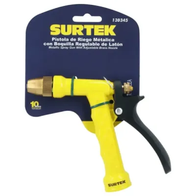 Pistola De Riego Metálica Boquilla Regulable 3/4' Surtek