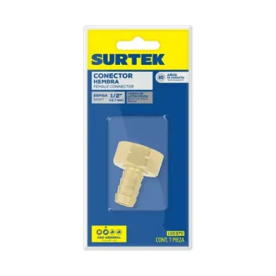 Conexión Hembra Manguera De Riego 1/2' Rosca 3/4' Surtek