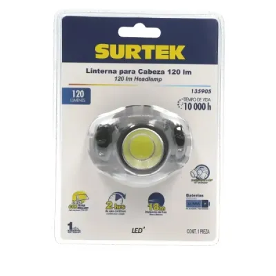 Linterna Led Minera Para Cabeza 100 Lm Ip40 Surtek De Pilas