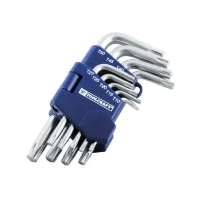 Juego De 9 Llaves Torx Toolcraft Desde T10 Hasta T50