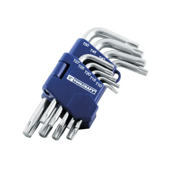 Juego De 9 Llaves Torx Toolcraft Desde T10 Hasta T50 (TC4381)