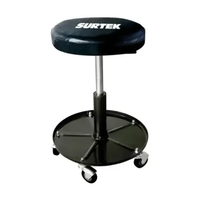 Banco Para Mecánico Giratorio Acolchado 49 Cm X 38 Cm Surtek