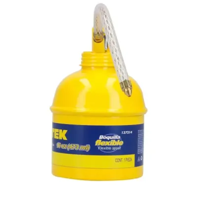 Aceitera Flexible 473 Ml 16 Oz Metálica Surtek Con Bomba