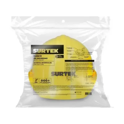 Casco De Seguridad Con Ajuste De Intervalos Amarillo Surtek