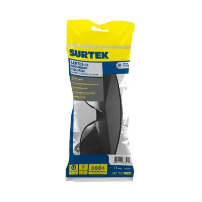 Lentes Gafas De Seguridad Negras Surtek Protección Uv