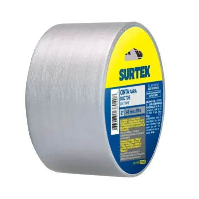 Cinta Gris De Ducto 10m X 2' Surtek Hasta 93°c Alto Anclaje