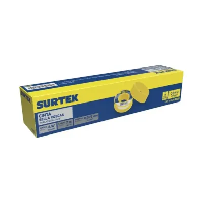 Cinta Teflón Sella Roscas 3/4' 7 M Surtek Espesor 0.075 Mm