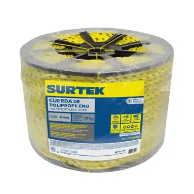 Cuerda Polipropileno Carrete 1050m 4mm Surtek 10kg