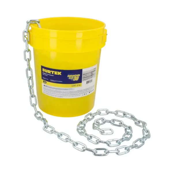 Balde Cadena 5/16' Grado 30 Galvanizada 37 M X 50 Kg Surtek (150852)