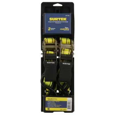 Set 2 Sujetadores Eslingas Tipo Matraca 1.8 M 227 Kg Surtek