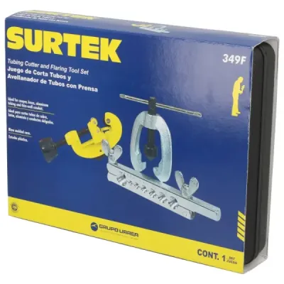 Set Avellanador Prensa Cortatubo Para Cobre Surtek 3 Piezas