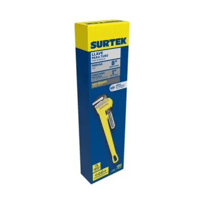 Llave Para Tubo 8' Capacidad 38 Mm Hierro Maleable Surtek
