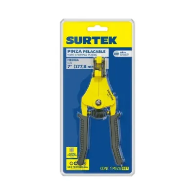Alicate Pelacable Automático 7' Cable 8 - 22 Awg Surtek