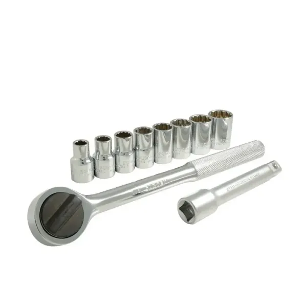 Juego 10 Copas Ratchet Y Extensión 1/2' En Pulgadas Surtek (A01S)
