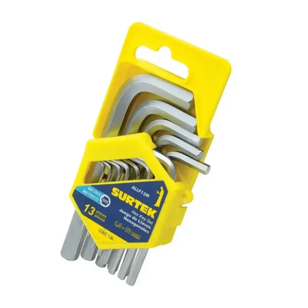 Juego 13 Llaves Bristol Tipo L Pulgada 1.3 Mm A 10 Mm Surtek (ALLF13M)