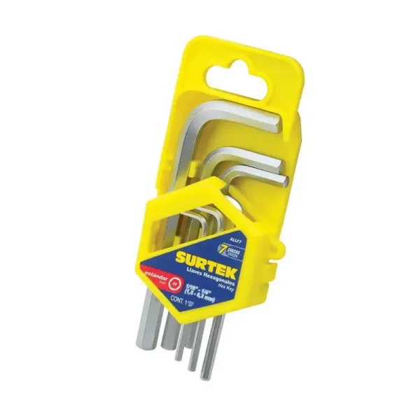Juego 7 Llaves Bristol Tipo L Pulgada 1/16' A 1/4' Surtek (ALLF7)