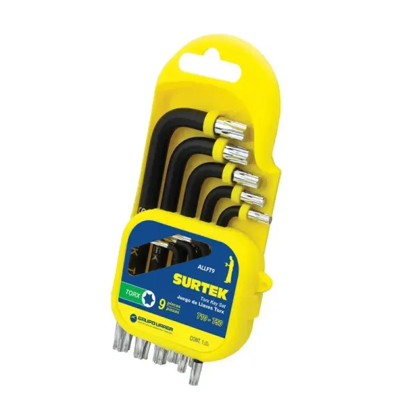 Juego 9 Llaves Bristol Tipo L Torx Cortas Y Larga Surtek (ALLFT9)