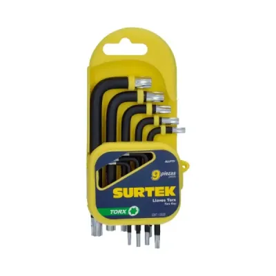 Juego 9 Llaves Bristol Tipo L Torx Cortas Y Larga Surtek