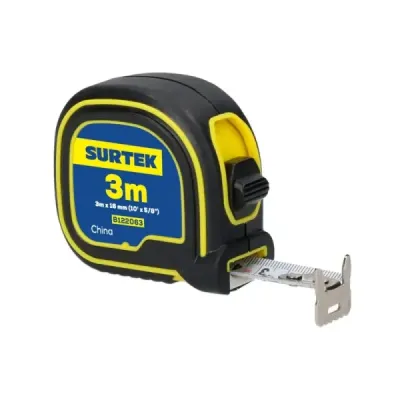Flexómetro Cuerpo Soft Grip 3 M X 5/8' Surtek Doble Cara