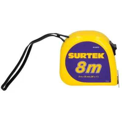 Flexómetro Cuerpo Plástico Abs 8 M X 1' Surtek Doble Cara