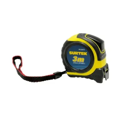 Flexómetro Cuerpo Rubber Grip 3 M X 5/8' Surtek Doble Cara