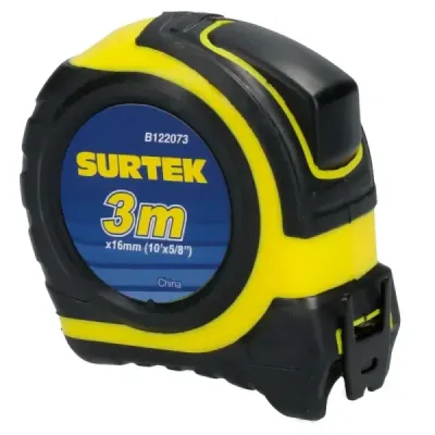 Flexómetro Cuerpo Rubber Grip 3 M X 5/8' Surtek Doble Cara