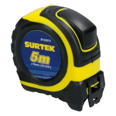 Flexómetro Cuerpo Rubber Grip 5 M X 3/4' Surtek Doble Cara