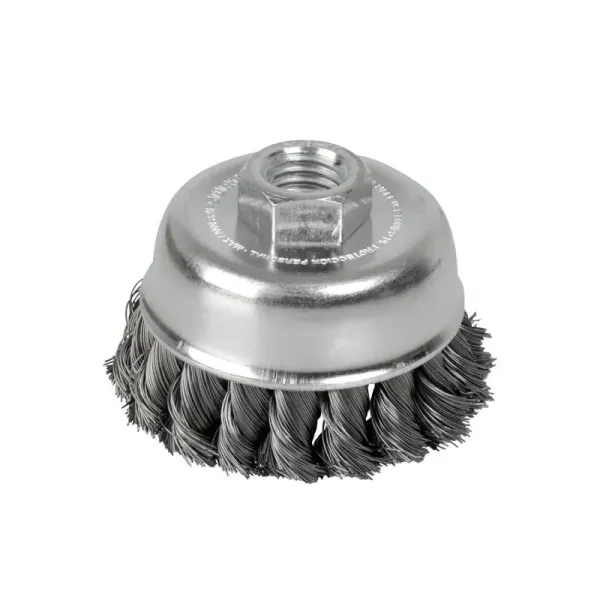 Grata Copa Trenzada 4' Rosca 5/8' Surtek Alambre 0.35 Mm (C514)