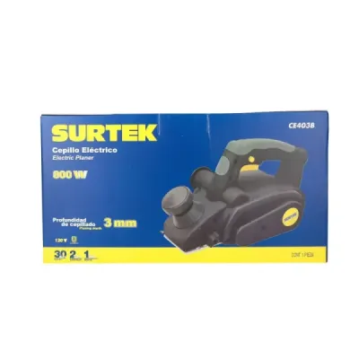 Cepillo Eléctrico Con Perilla De Ajuste 800 W 3.1/4' Surtek
