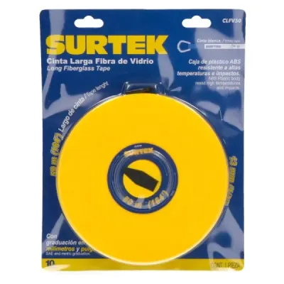 Cinta Métrica Fibra De Vidrio 50 M X 13 Mm Surtek Cuerpo Abs