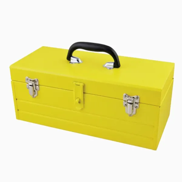 Caja Herramientas Metálica 61 Cm Amarilla Surtek Con Charola (CM24)