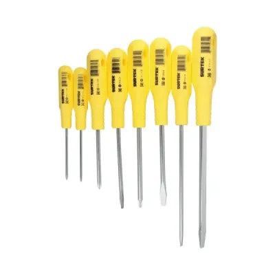 Juego 8 Destornilladores Mango Amarillo 3 Puntas Surtek