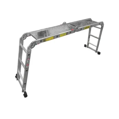 Escalera Multiposicion 150 Kg 12 Peldaños Surtek En Aluminio