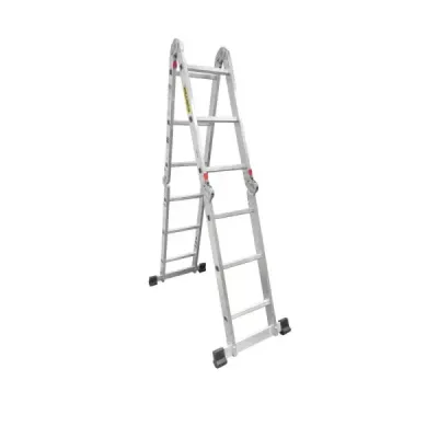 Escalera Multiposicion 150 Kg 12 Peldaños Surtek En Aluminio