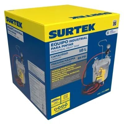 Equipo Industrial Para Pintar 10 L 120 Psi 1/4' Npt Surtek