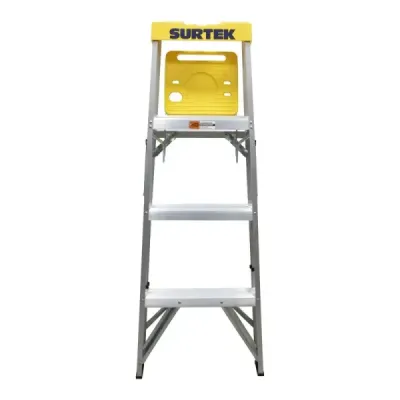 Escalera De Tijera 3 Peldaños Antideslizantes 90 Kg Surtek
