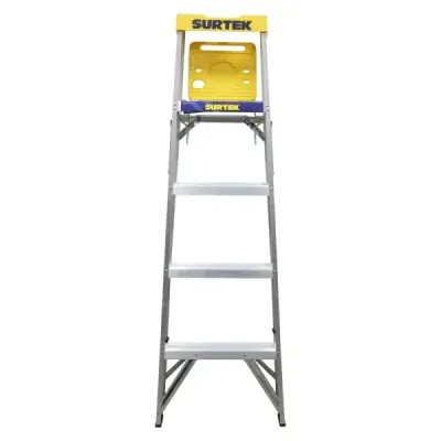 Escalera De Tijera 4 Peldaños Antideslizantes 90 Kg Surtek