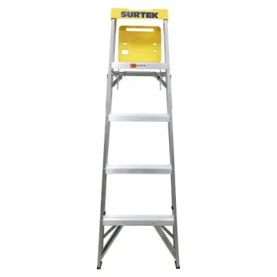 Escalera De Tijera 4 Peldaños Antideslizantes 90 Kg Surtek