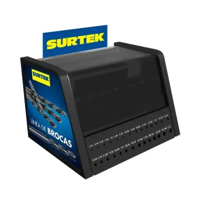 Set Exhibidor De Brocas Con 526 Piezas Surtek Alta Velocidad