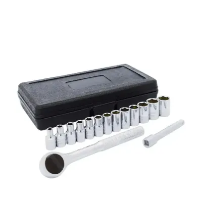 Juego 15 Copas Ratchet Y Extensión 1/4' Combinadas Surtek