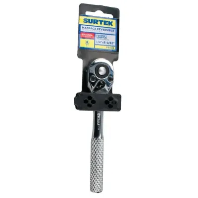 Ratchet Reversible Cabeza Pera 1/4' Surtek Largo 12.7 Cm