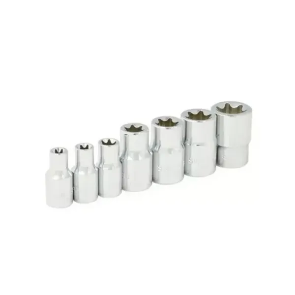 Juego 7 Copas Torx E6 A E16 Surtek Con Cuadro 1/4' Y 3/8' (F4451E)