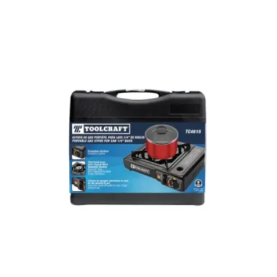 Estufa Portátil De Camping Toolcraft Con Chispero Y Estuche