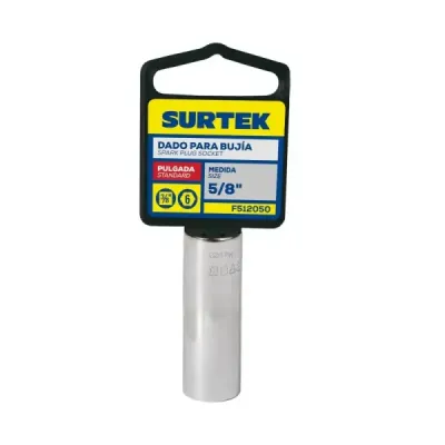 Copa Para Bujía De 5/8' Con Neopreno Surtek Cuadro 3/8'