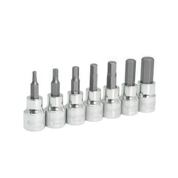 Juego 7 Copas Cortas Torx 3 Mm A 10 Mm Surtek Cuadro 3/8' (F51H00M)