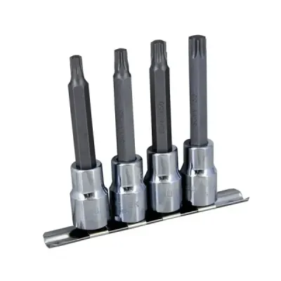 Juego 4 Puntas Torx Largas T40 A T55 Surtek Cuadro 1/2'