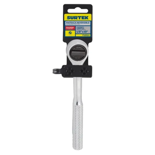 Ratchet Reversible Cabeza Redonda 1/2' Surtek Largo 25.4 Cm (F5852A)