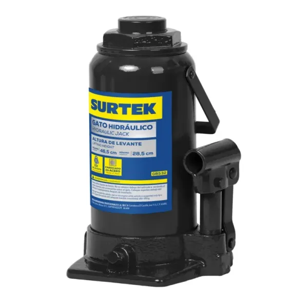 Gato Hidráulico De Botella 32 Toneladas Surtek Hasta 46.5 Cm (GBS32)
